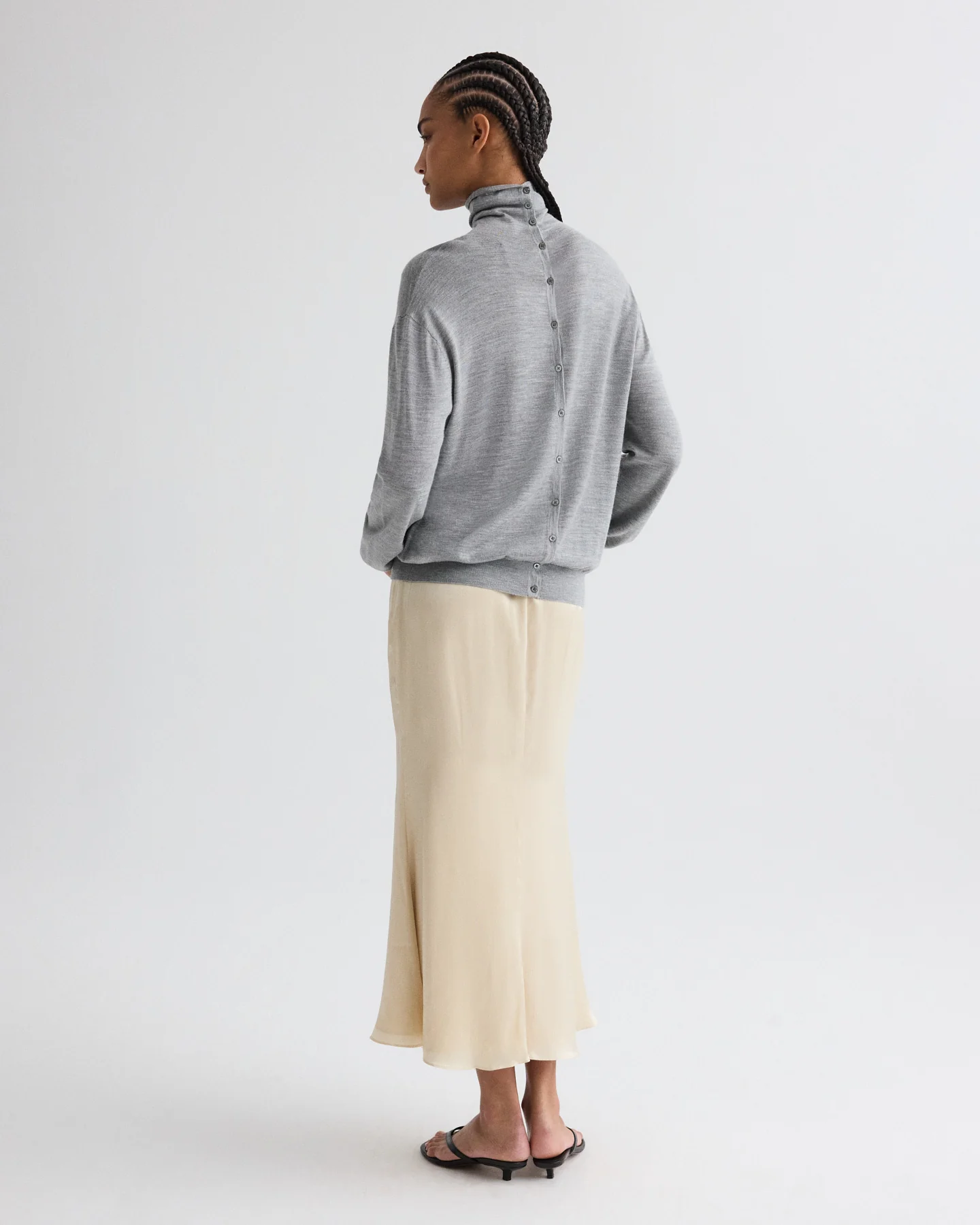 At Last Midi Skirt in Viscose Satin - Image 5