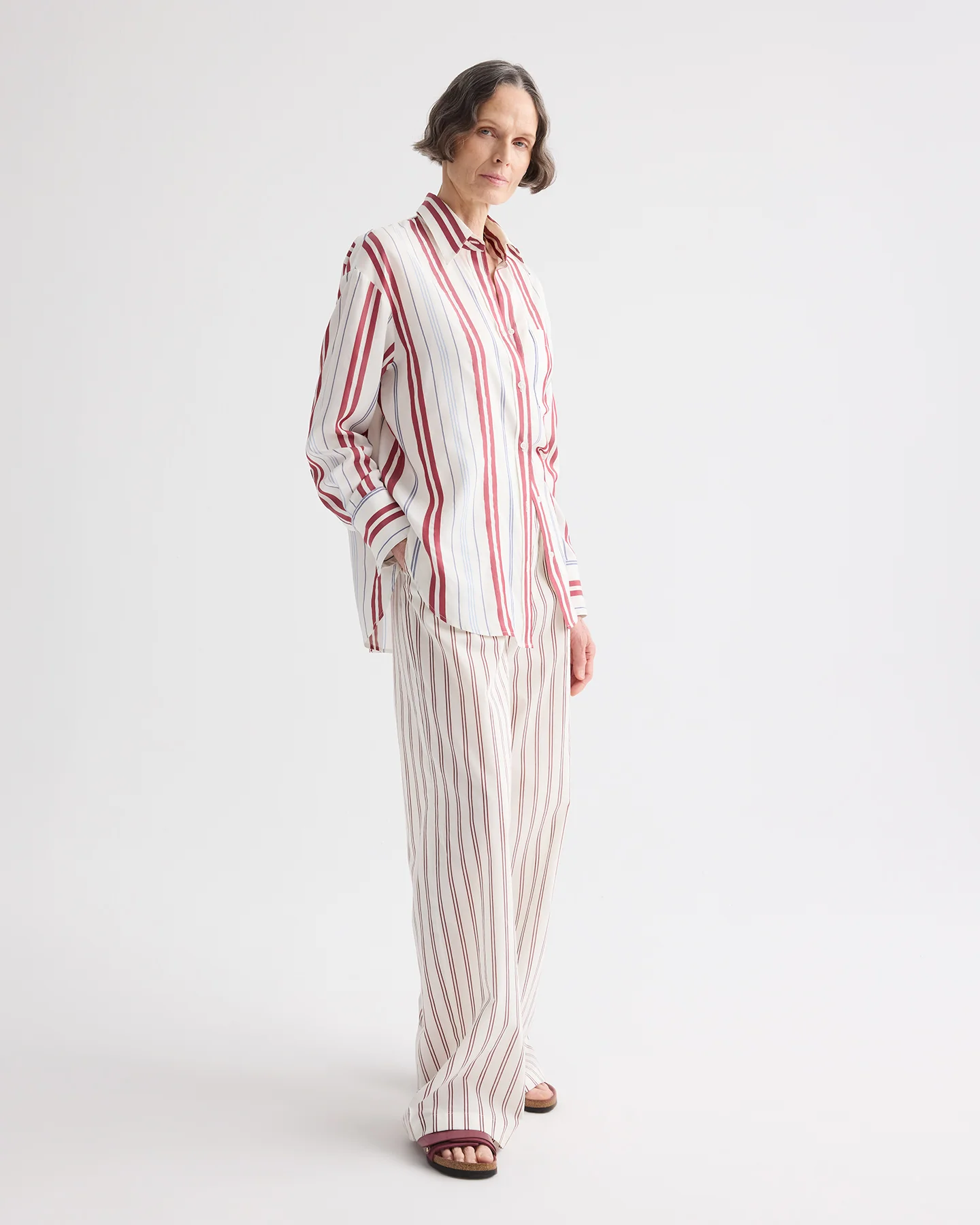 Big Joe Shirt in Silk Stripe - Image 4