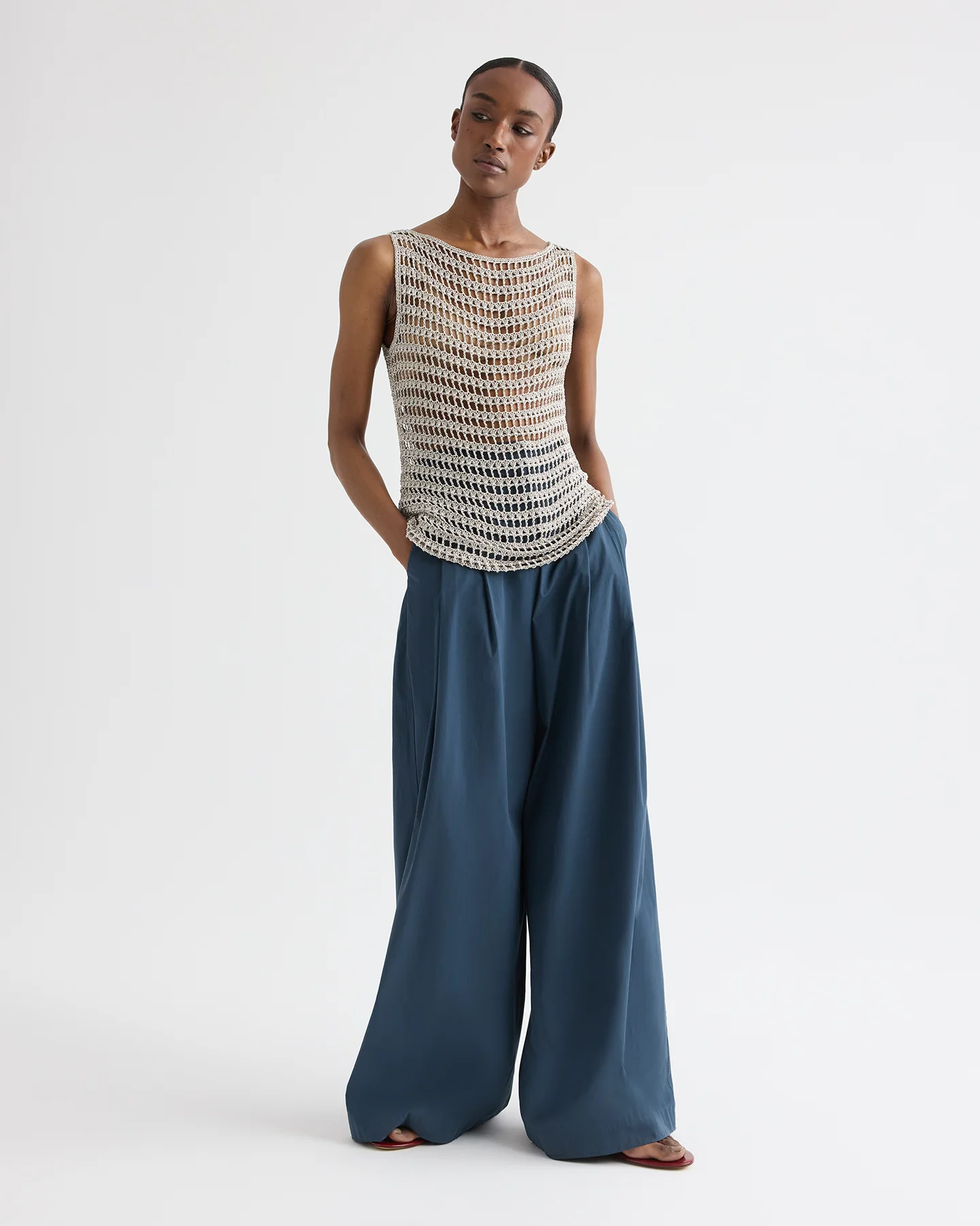 Cleo Tank in Cotton Canvas - Image 2