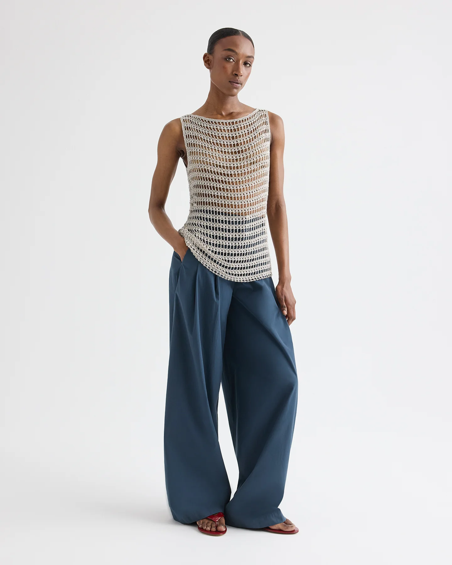Cleo Tank in Cotton Canvas - Image 3