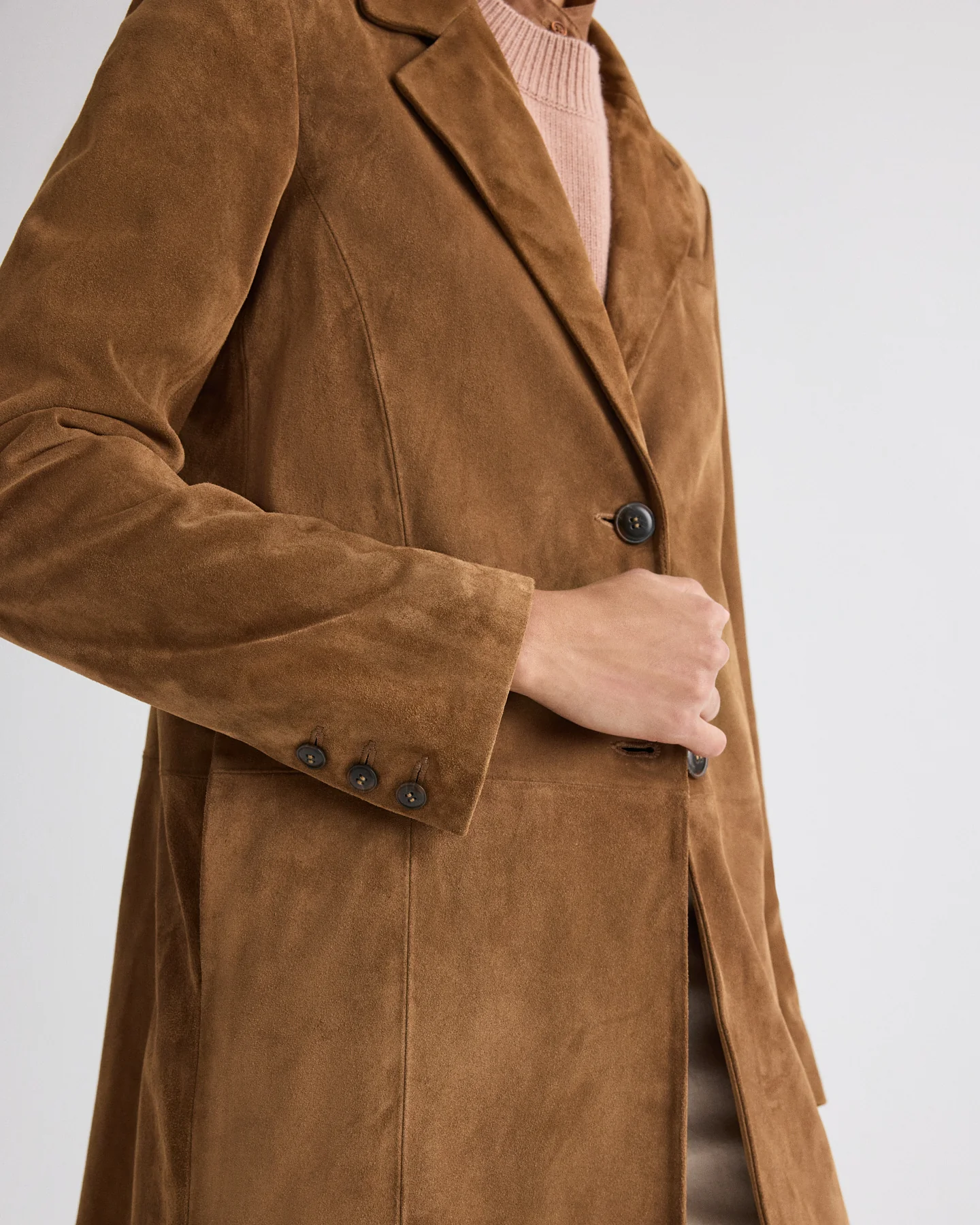 Easy Car Coat in Heavy Suede - Image 4
