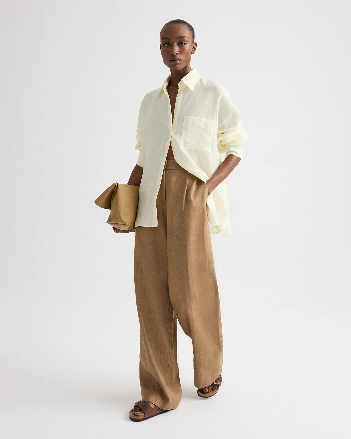 Hudson St Pant in Chintzed Linen - Image 6