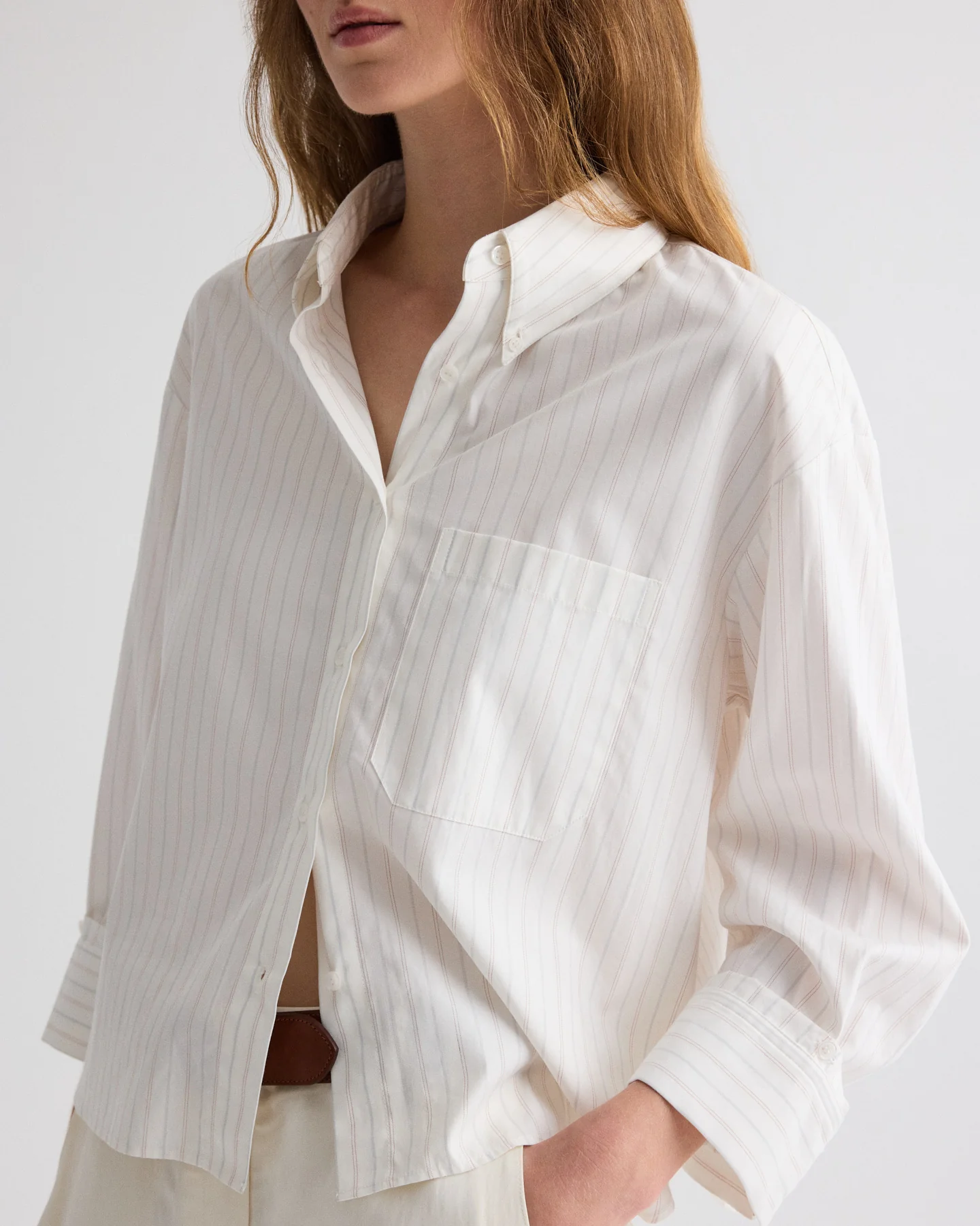 J.D. Shirt in Mixed Pinstripe Superpop