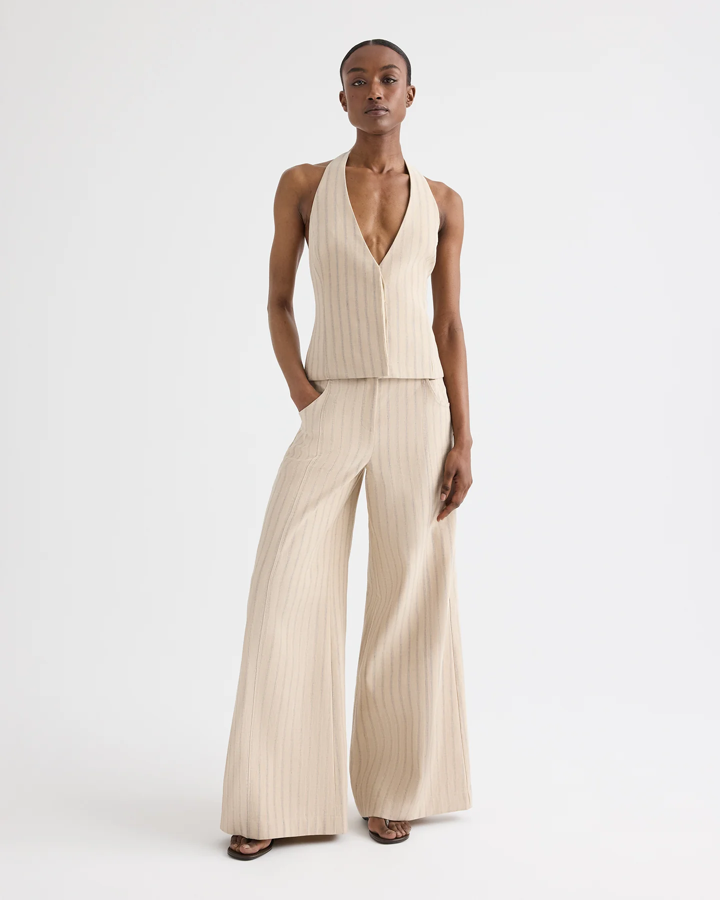 Keelyn Vest in Cotton Linen - Image 3