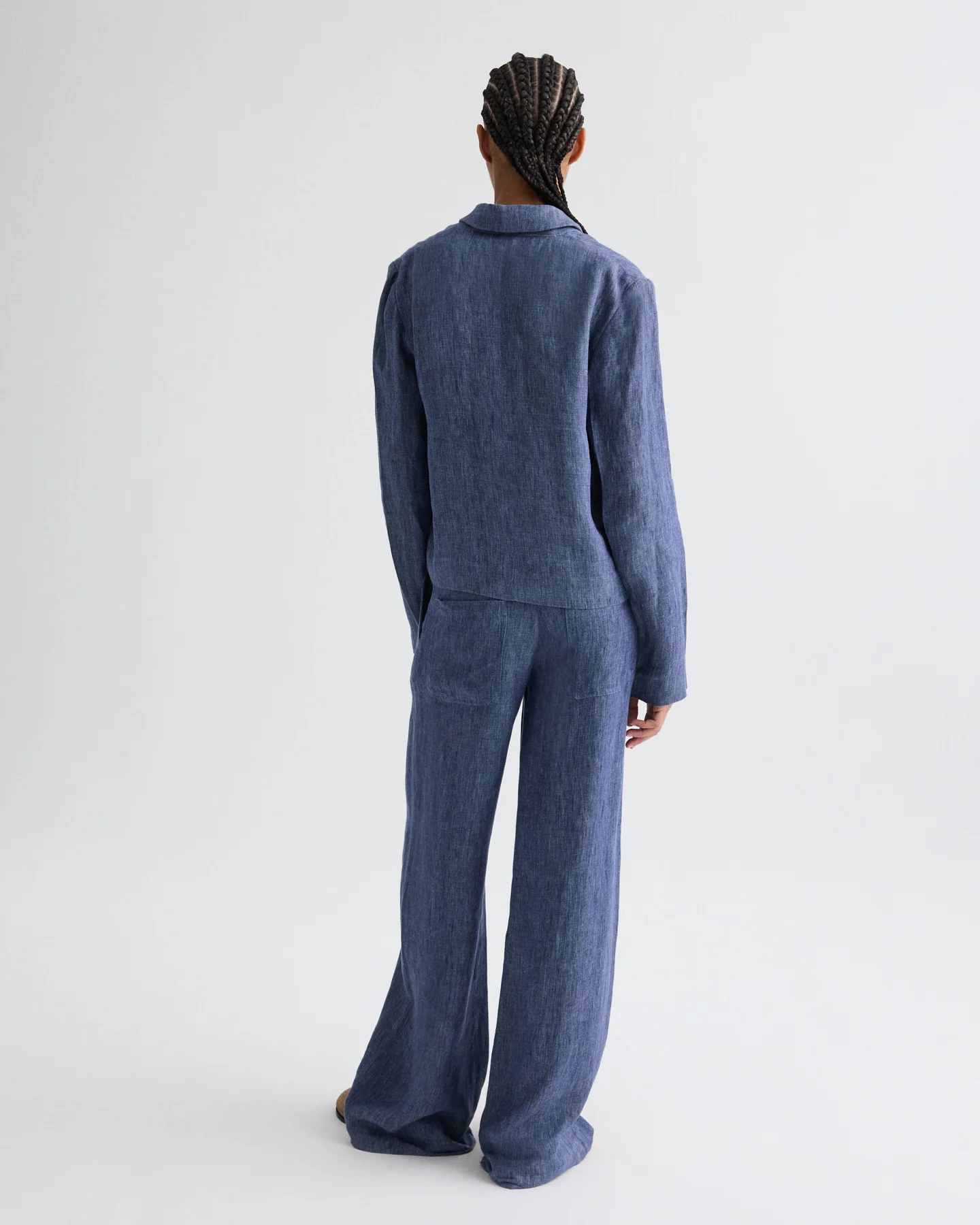 Lucy Top in Washed Hemp Denim - Image 5