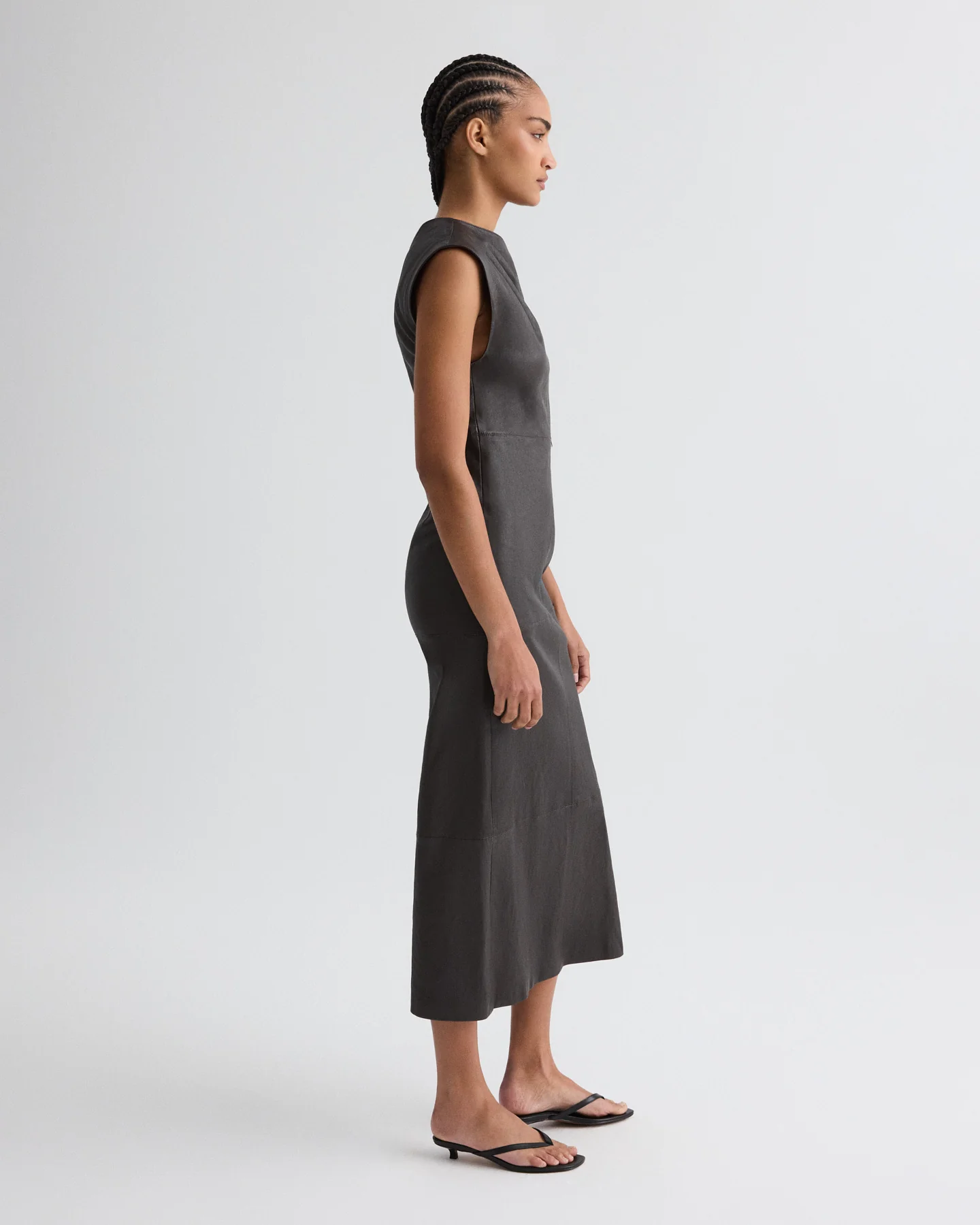 Marlowe Dress in Stretch Leather - Image 4