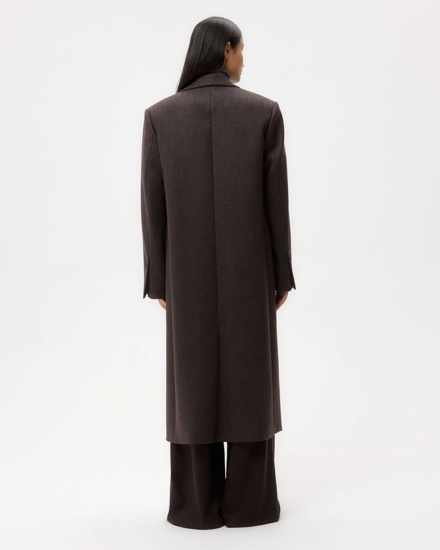 Mattie Coat in Melange Twill Coating - Image 4