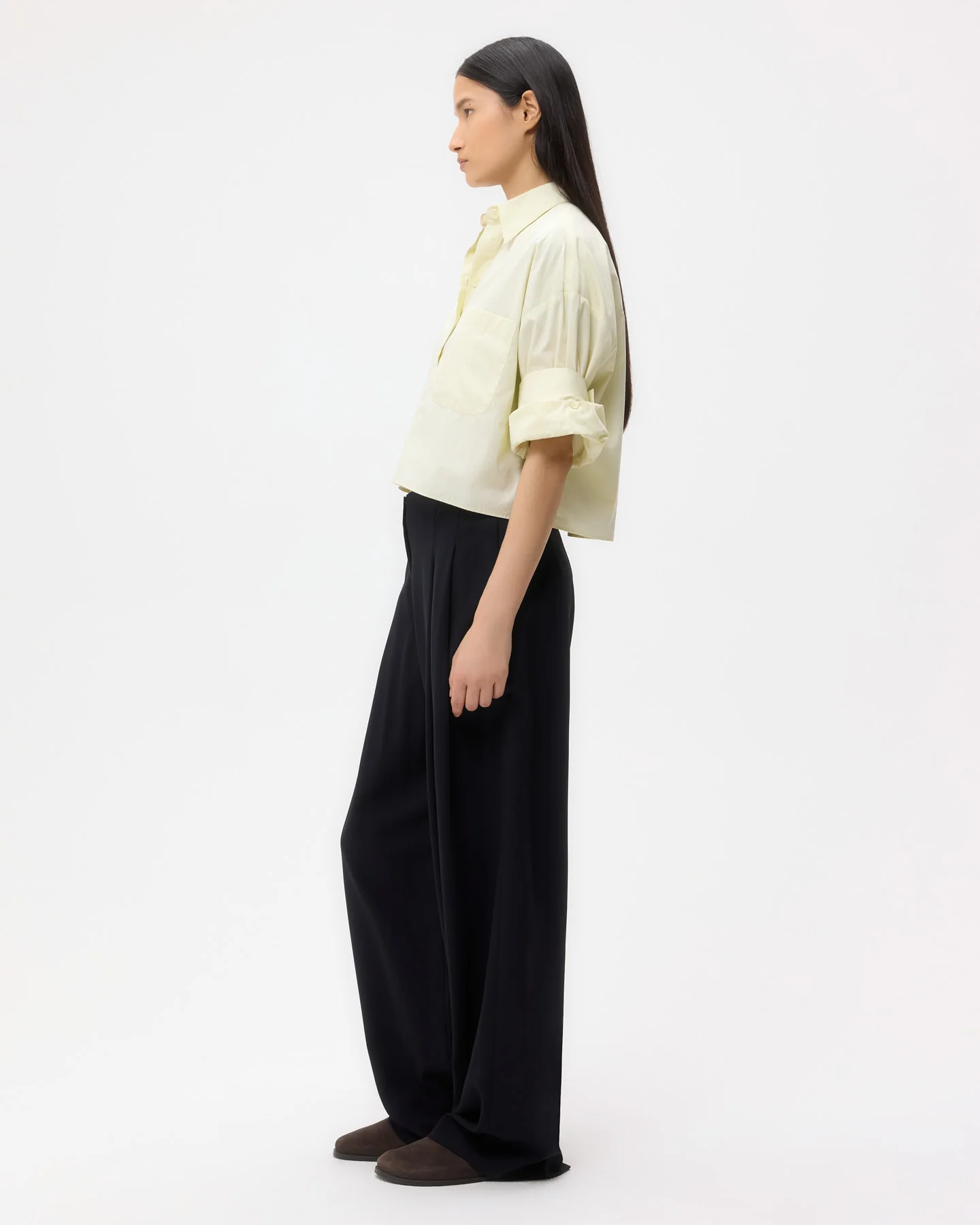 Carrie's Trouser in Drapey Wool Crepe - Image 3