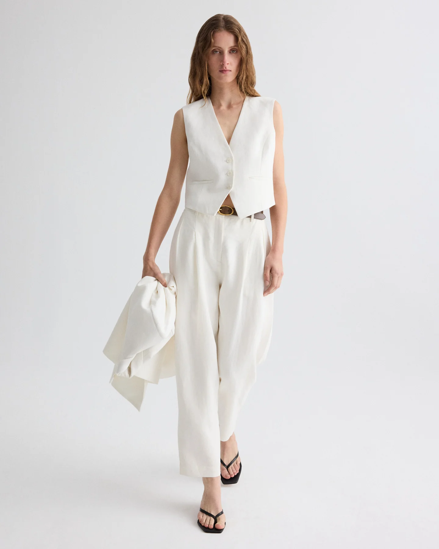 Mila Vest in Weave Linen - Image 3
