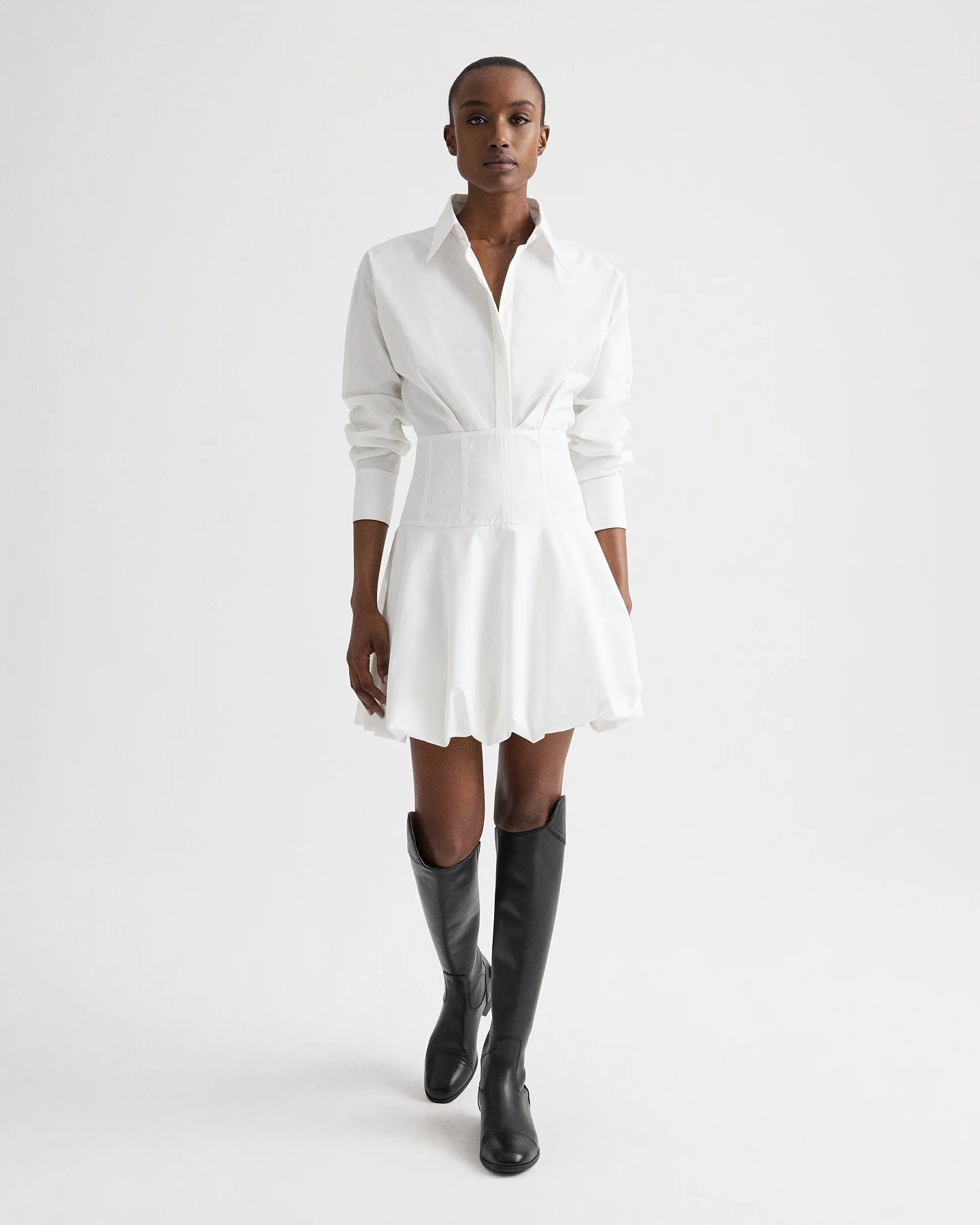 Mila Dress in Cotton Shirting - Image 3