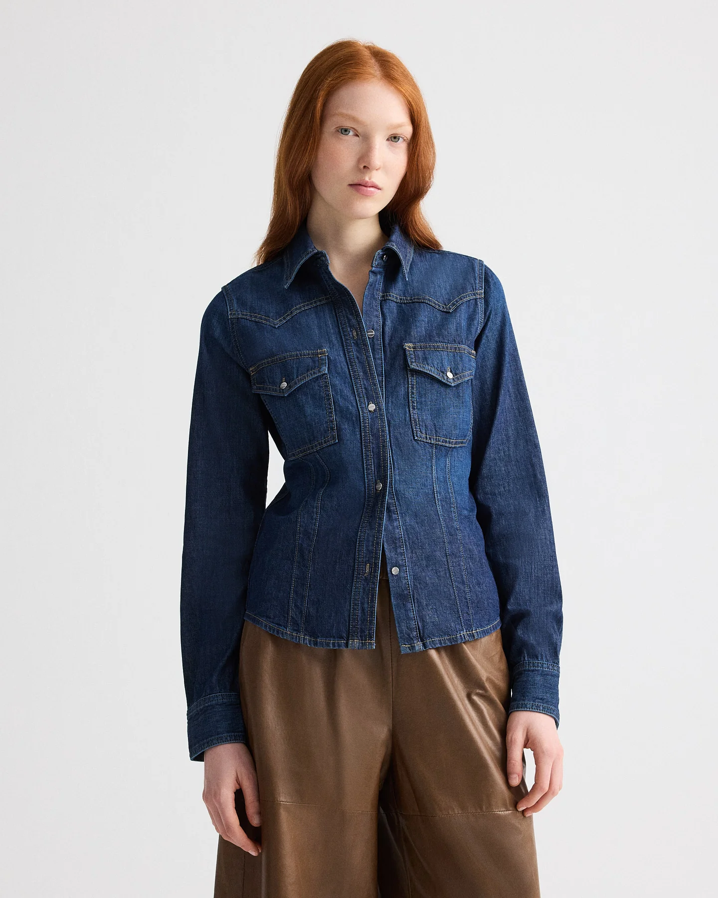 Mustang Sally Shirt in Denim Shirting - Image 3