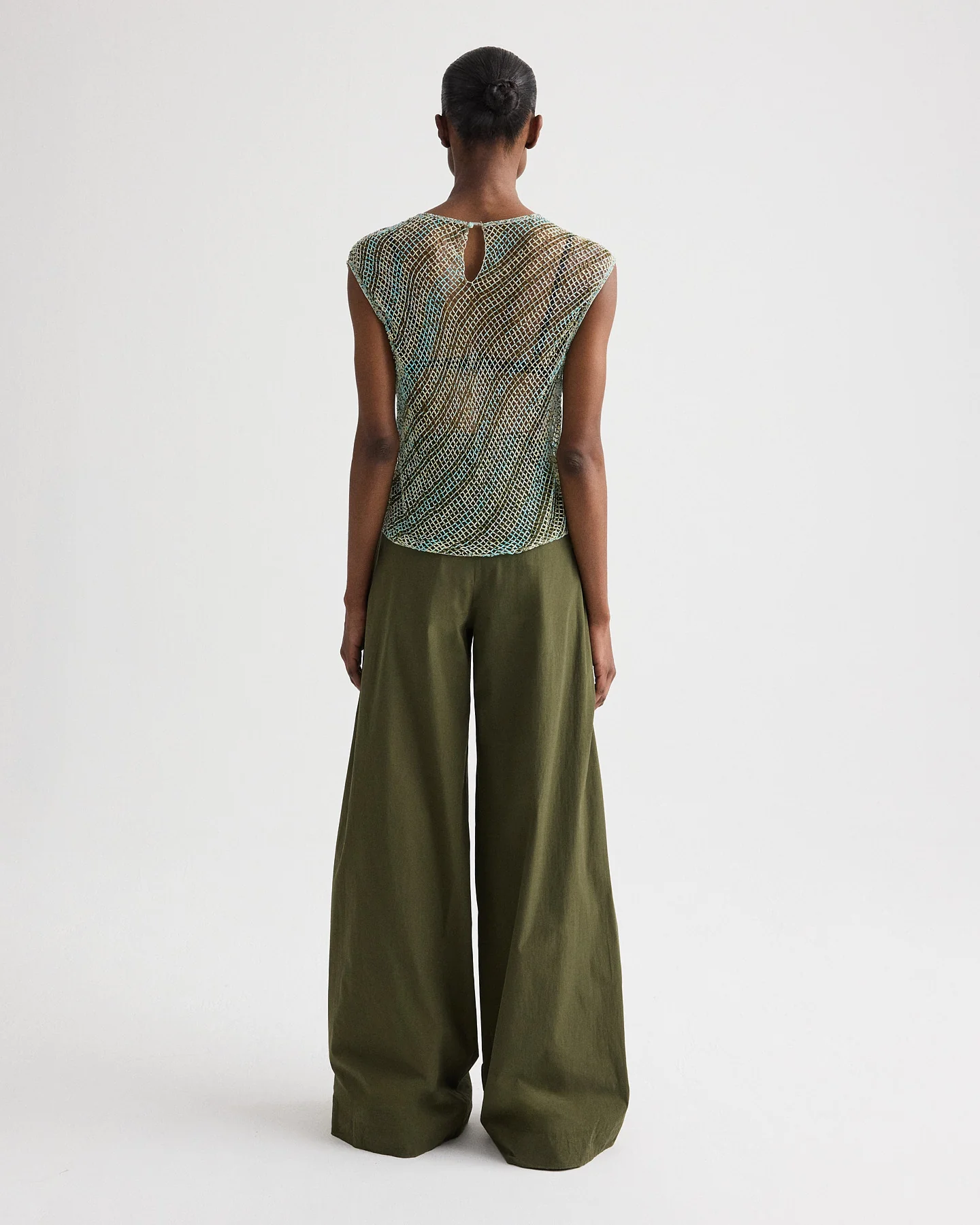 Next Didi Pant with Raw Hem in Vintage Washed Poplin - Image 6