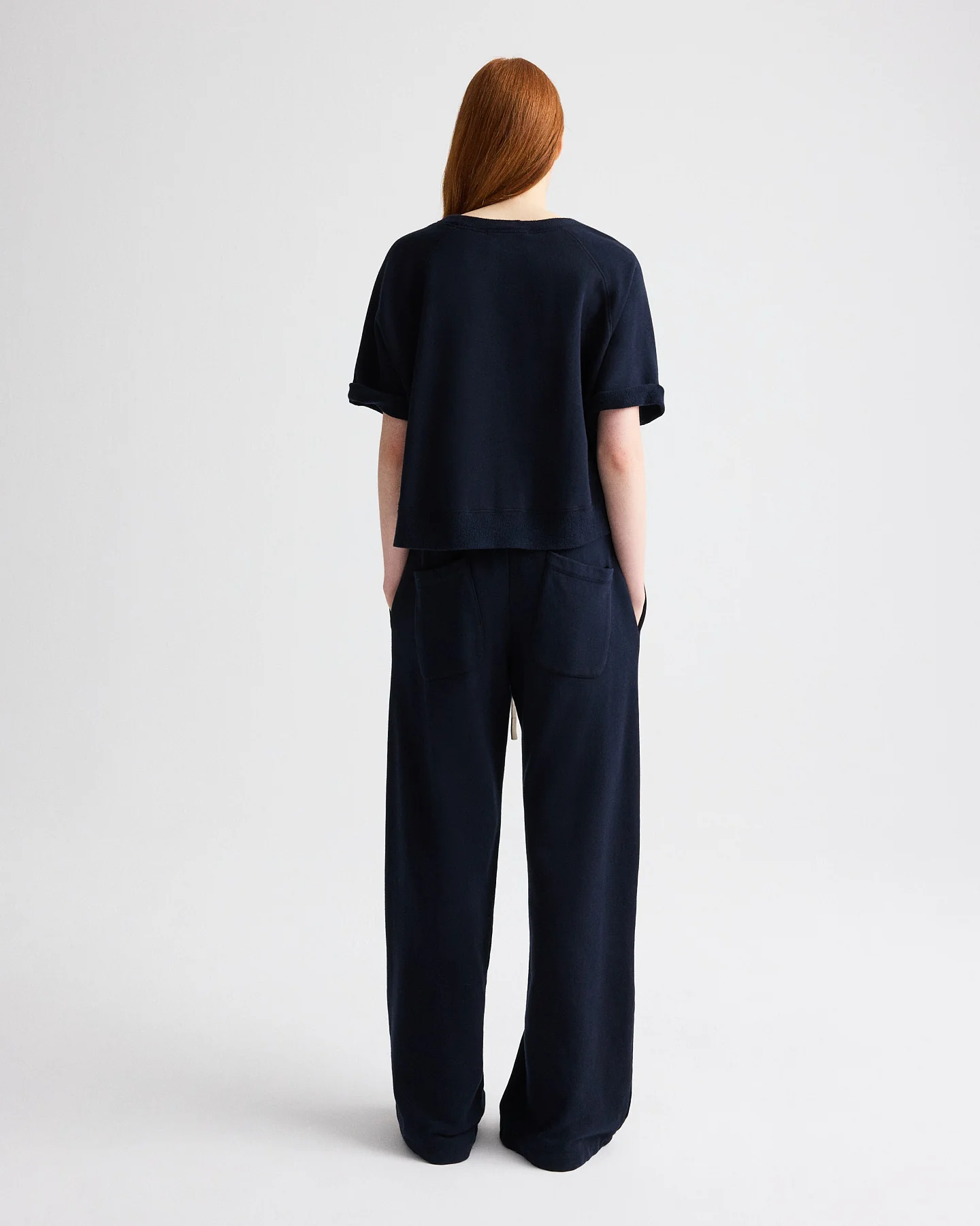 Slouchy Rolled Tee in Lightweight Sweatshirt - Image 5
