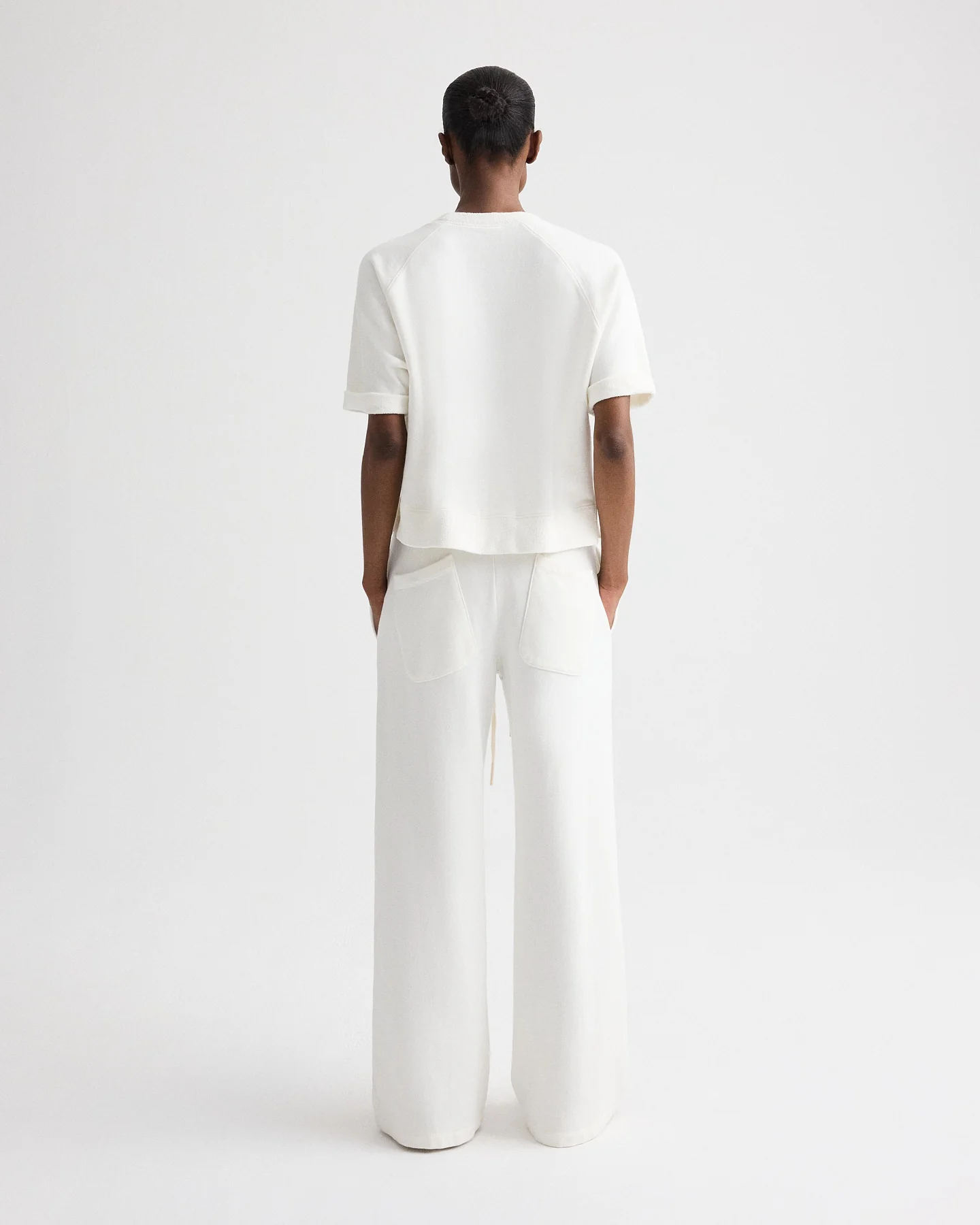Slouchy Rolled Tee in Lightweight Sweatshirt - Image 5
