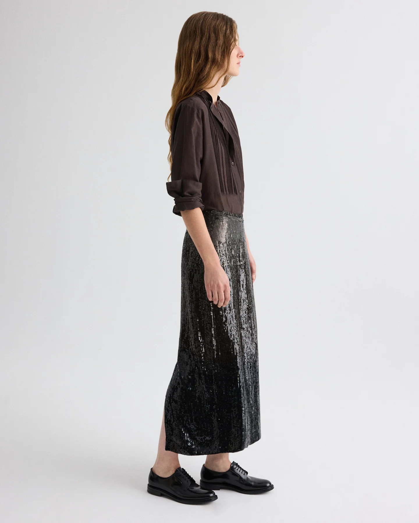 Sylkie Skirt in Fishscale Sequins - Image 4